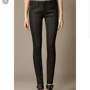 Burberry coated denim black ankle length size 27